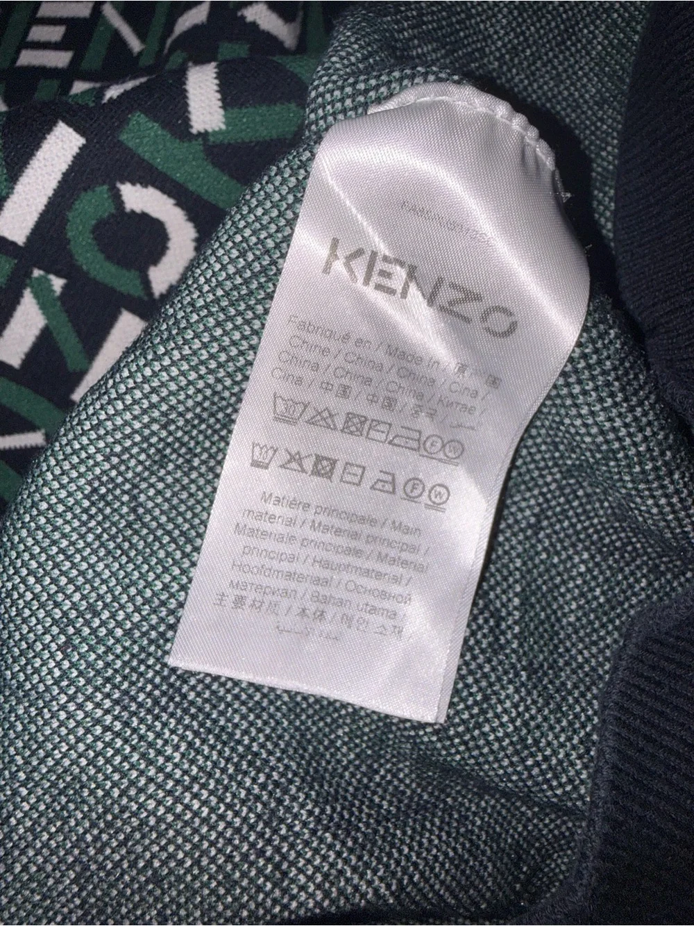 Kenzo Monogram Pullover Crewneck Sweater size Large